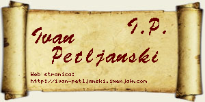 Ivan Petljanski vizit kartica